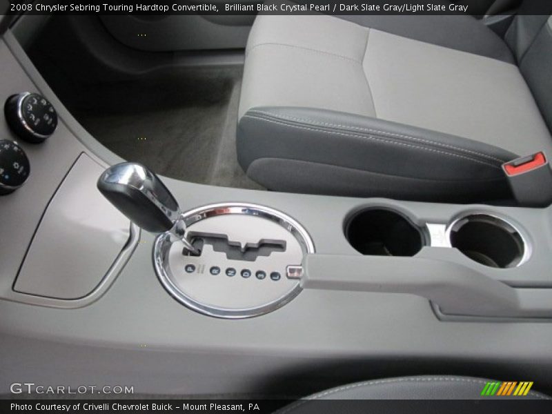 Brilliant Black Crystal Pearl / Dark Slate Gray/Light Slate Gray 2008 Chrysler Sebring Touring Hardtop Convertible