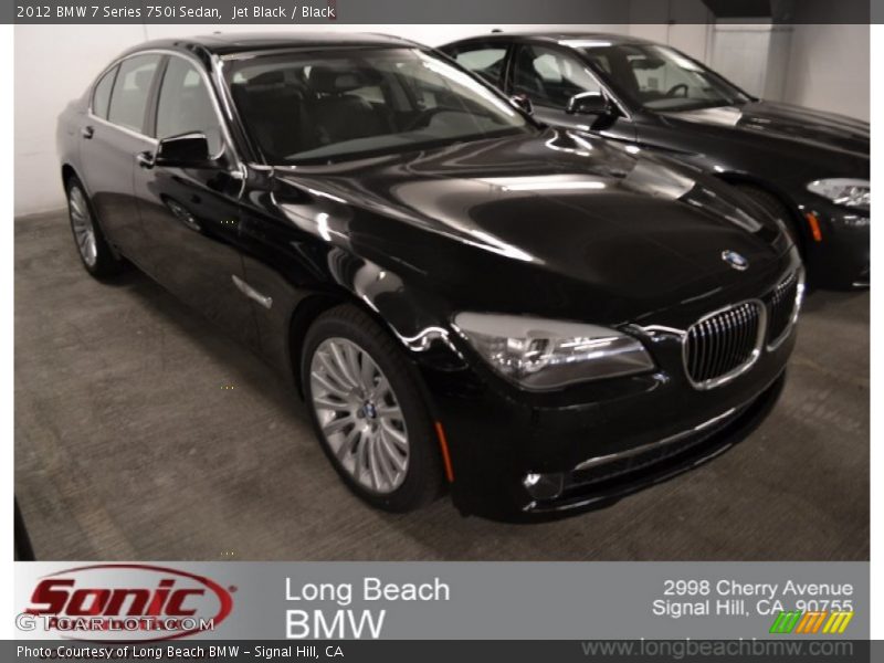 Jet Black / Black 2012 BMW 7 Series 750i Sedan