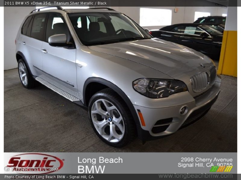 Titanium Silver Metallic / Black 2011 BMW X5 xDrive 35d