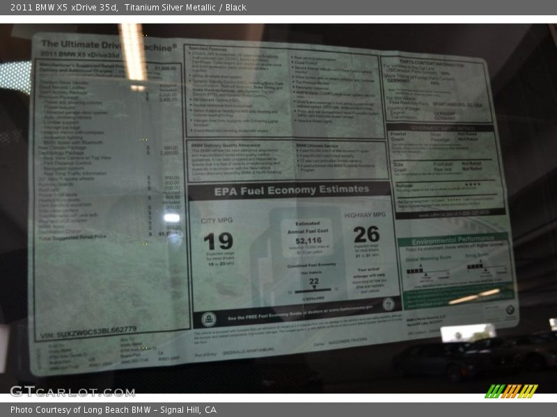 Titanium Silver Metallic / Black 2011 BMW X5 xDrive 35d