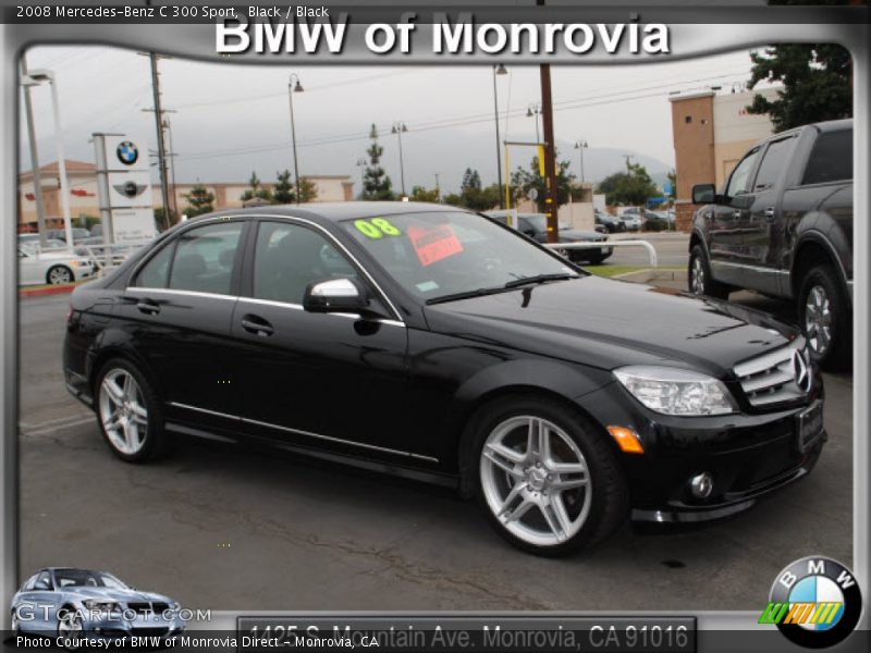 Black / Black 2008 Mercedes-Benz C 300 Sport