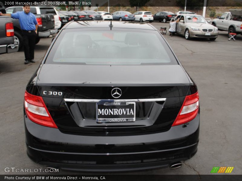 Black / Black 2008 Mercedes-Benz C 300 Sport