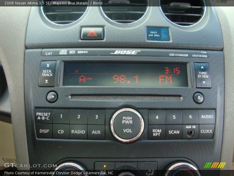 Majestic Blue Metallic / Blond 2008 Nissan Altima 3.5 SE