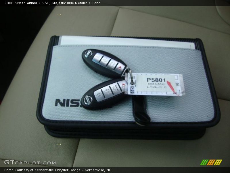Majestic Blue Metallic / Blond 2008 Nissan Altima 3.5 SE