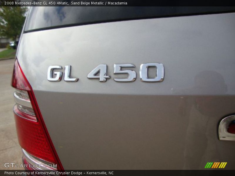 Sand Beige Metallic / Macadamia 2008 Mercedes-Benz GL 450 4Matic
