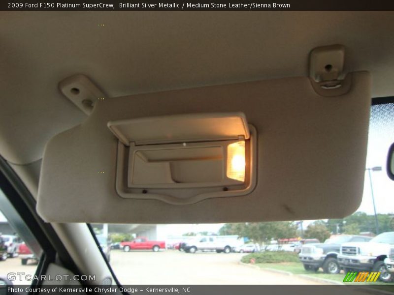 Brilliant Silver Metallic / Medium Stone Leather/Sienna Brown 2009 Ford F150 Platinum SuperCrew