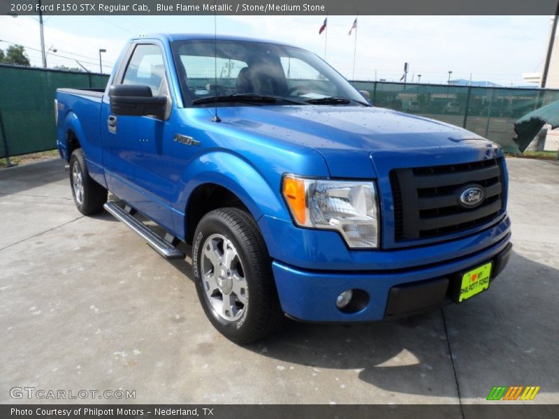 Blue Flame Metallic / Stone/Medium Stone 2009 Ford F150 STX Regular Cab