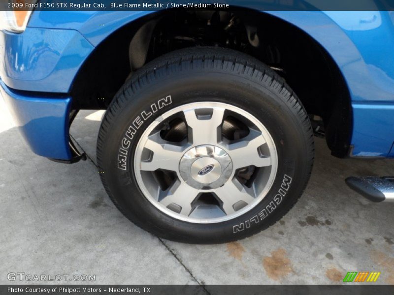 Blue Flame Metallic / Stone/Medium Stone 2009 Ford F150 STX Regular Cab