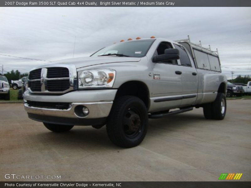 Bright Silver Metallic / Medium Slate Gray 2007 Dodge Ram 3500 SLT Quad Cab 4x4 Dually