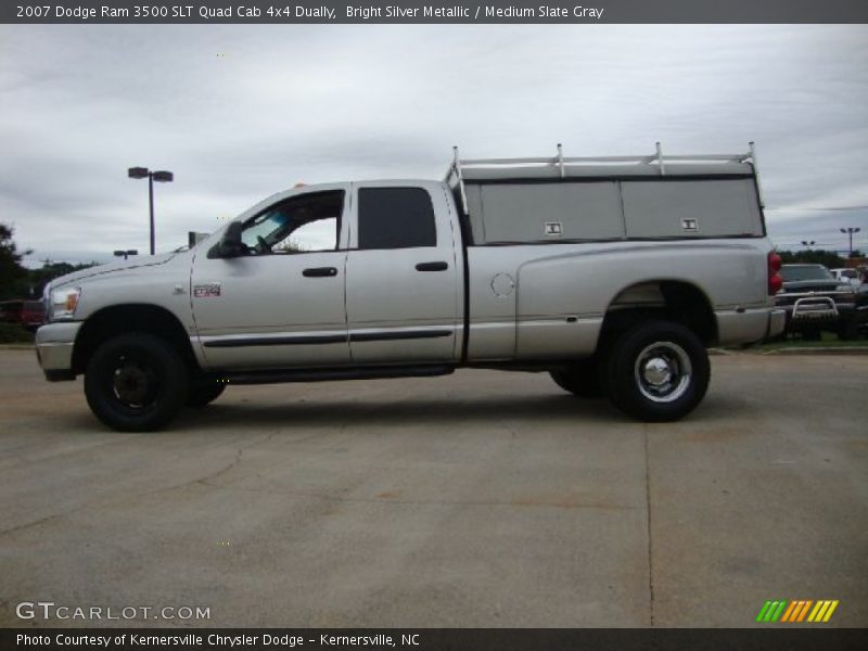 Bright Silver Metallic / Medium Slate Gray 2007 Dodge Ram 3500 SLT Quad Cab 4x4 Dually