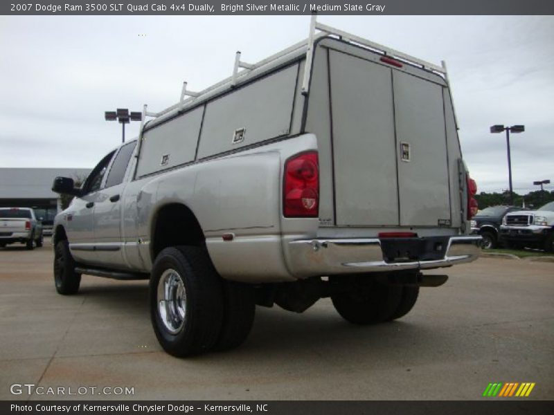 Bright Silver Metallic / Medium Slate Gray 2007 Dodge Ram 3500 SLT Quad Cab 4x4 Dually
