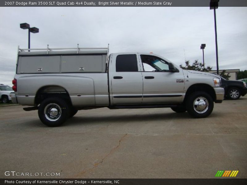Bright Silver Metallic / Medium Slate Gray 2007 Dodge Ram 3500 SLT Quad Cab 4x4 Dually