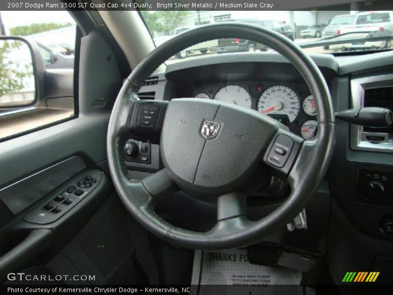 Bright Silver Metallic / Medium Slate Gray 2007 Dodge Ram 3500 SLT Quad Cab 4x4 Dually