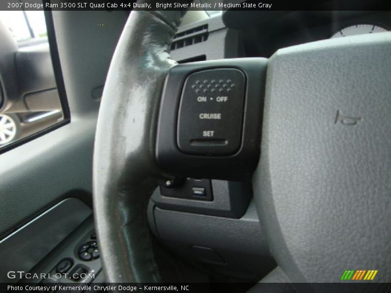 Bright Silver Metallic / Medium Slate Gray 2007 Dodge Ram 3500 SLT Quad Cab 4x4 Dually