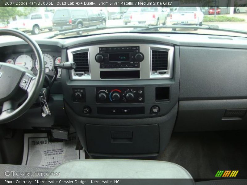 Bright Silver Metallic / Medium Slate Gray 2007 Dodge Ram 3500 SLT Quad Cab 4x4 Dually