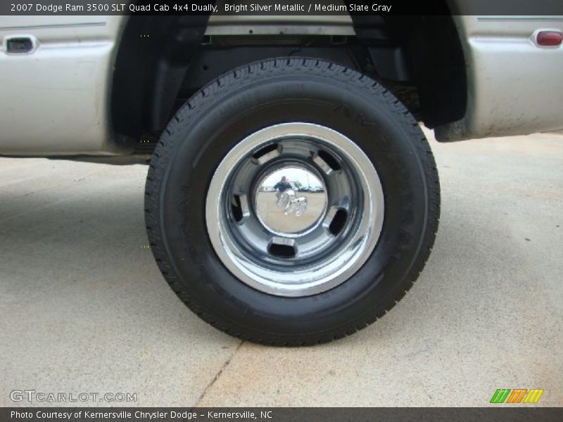 Bright Silver Metallic / Medium Slate Gray 2007 Dodge Ram 3500 SLT Quad Cab 4x4 Dually