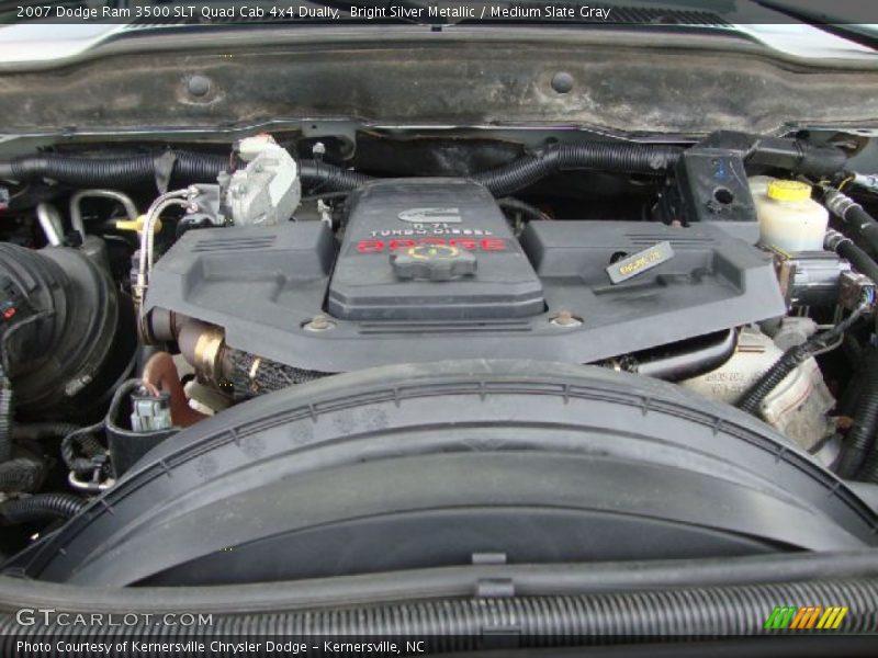 Bright Silver Metallic / Medium Slate Gray 2007 Dodge Ram 3500 SLT Quad Cab 4x4 Dually