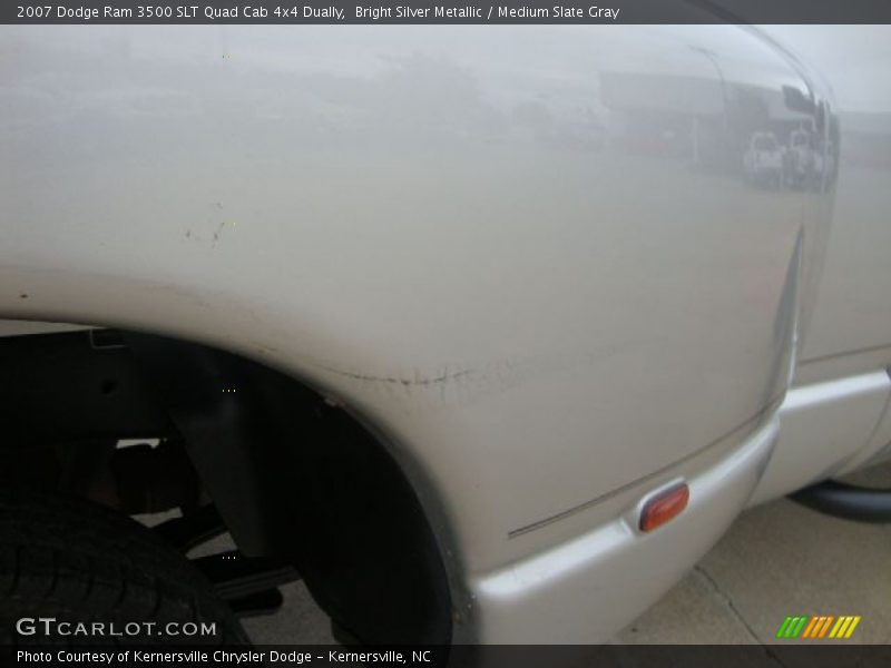 Bright Silver Metallic / Medium Slate Gray 2007 Dodge Ram 3500 SLT Quad Cab 4x4 Dually