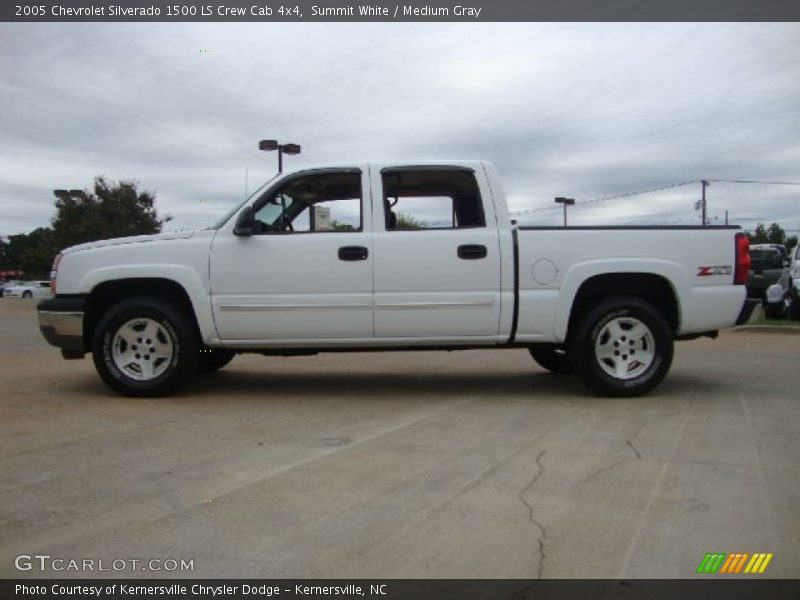 Summit White / Medium Gray 2005 Chevrolet Silverado 1500 LS Crew Cab 4x4