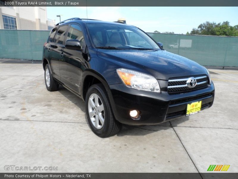 Black / Taupe 2008 Toyota RAV4 Limited