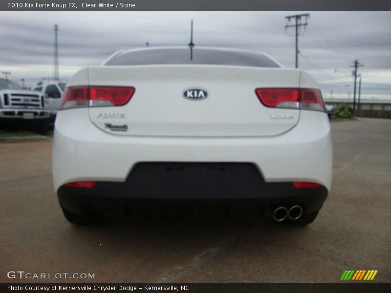 Clear White / Stone 2010 Kia Forte Koup EX