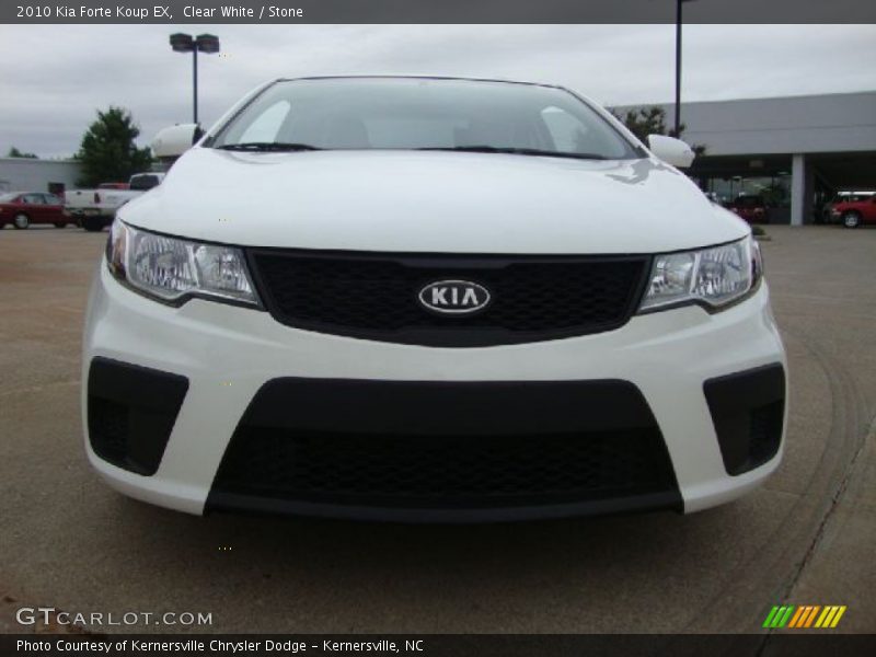 Clear White / Stone 2010 Kia Forte Koup EX