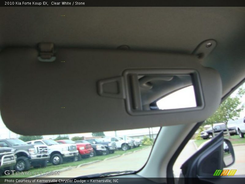 Clear White / Stone 2010 Kia Forte Koup EX