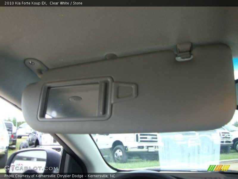 Clear White / Stone 2010 Kia Forte Koup EX