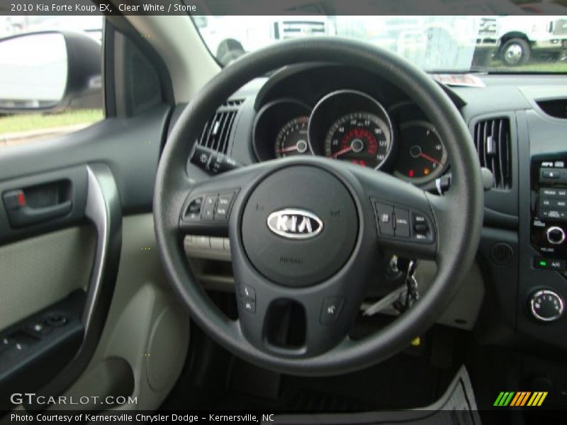 Clear White / Stone 2010 Kia Forte Koup EX
