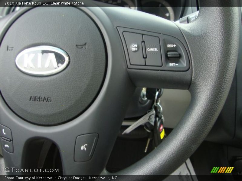 Clear White / Stone 2010 Kia Forte Koup EX
