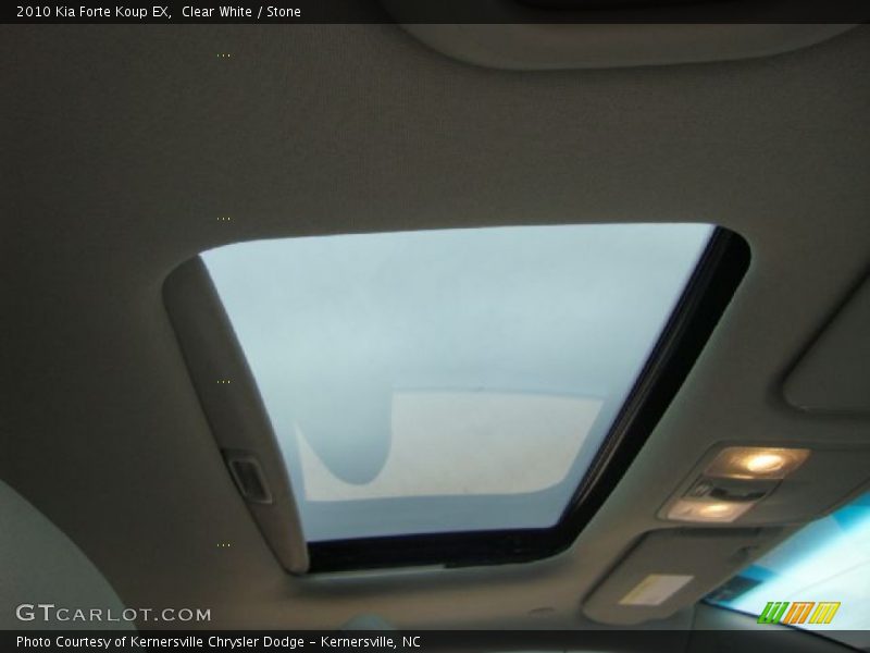 Clear White / Stone 2010 Kia Forte Koup EX