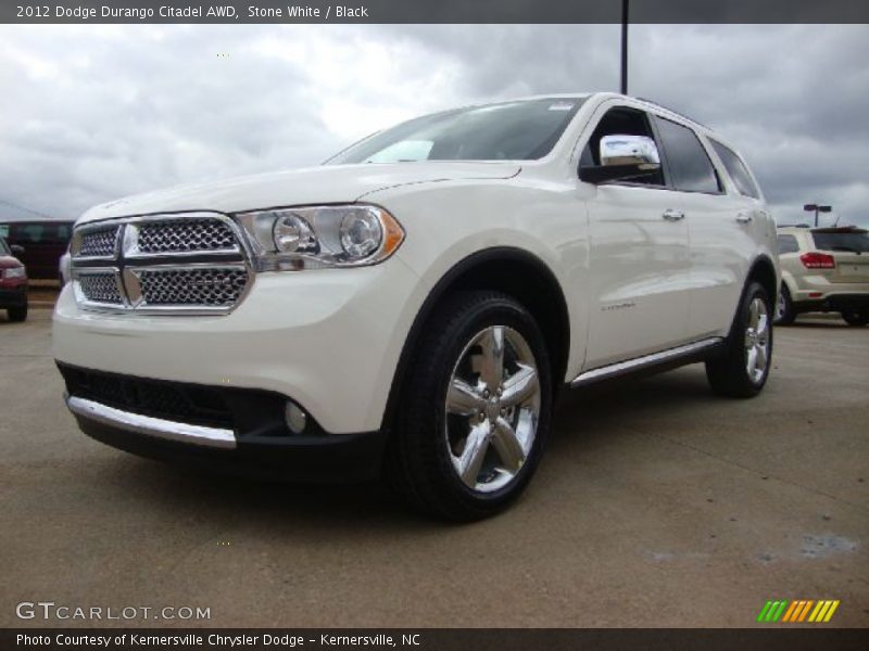 Stone White / Black 2012 Dodge Durango Citadel AWD