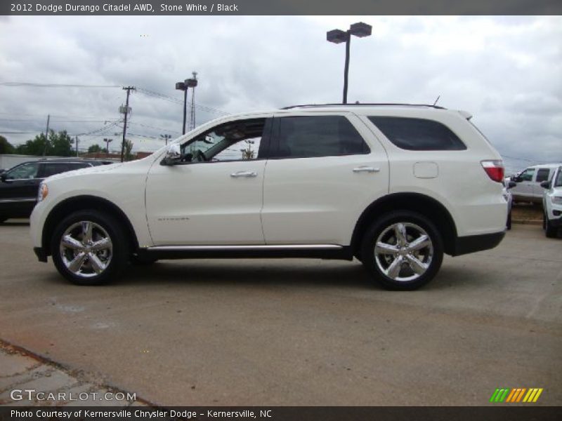 Stone White / Black 2012 Dodge Durango Citadel AWD