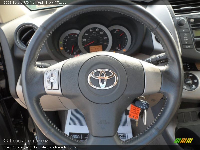 Black / Taupe 2008 Toyota RAV4 Limited