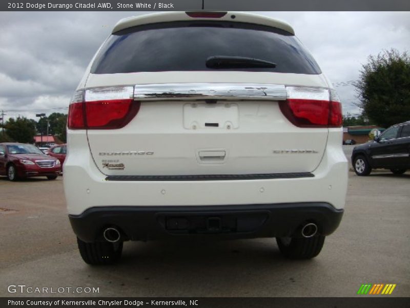 Stone White / Black 2012 Dodge Durango Citadel AWD