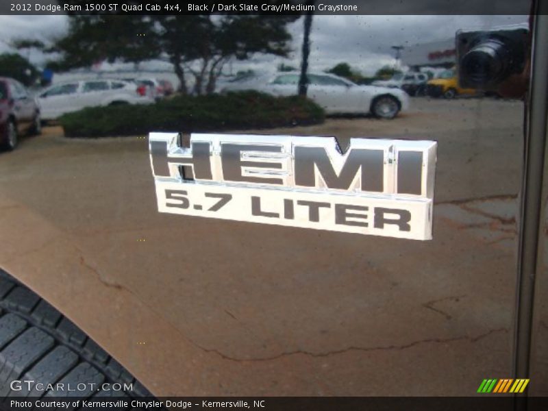 Black / Dark Slate Gray/Medium Graystone 2012 Dodge Ram 1500 ST Quad Cab 4x4