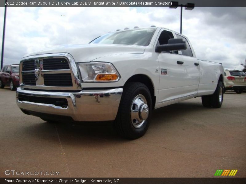Bright White / Dark Slate/Medium Graystone 2012 Dodge Ram 3500 HD ST Crew Cab Dually