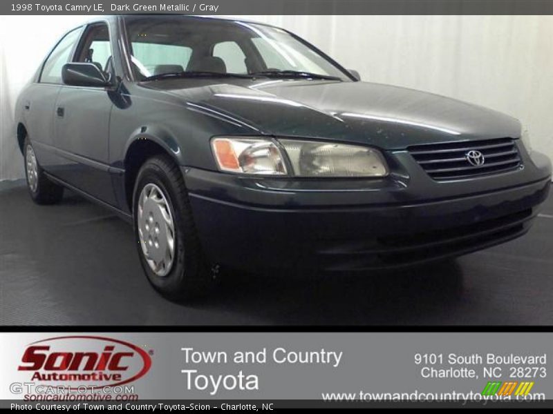 Dark Green Metallic / Gray 1998 Toyota Camry LE