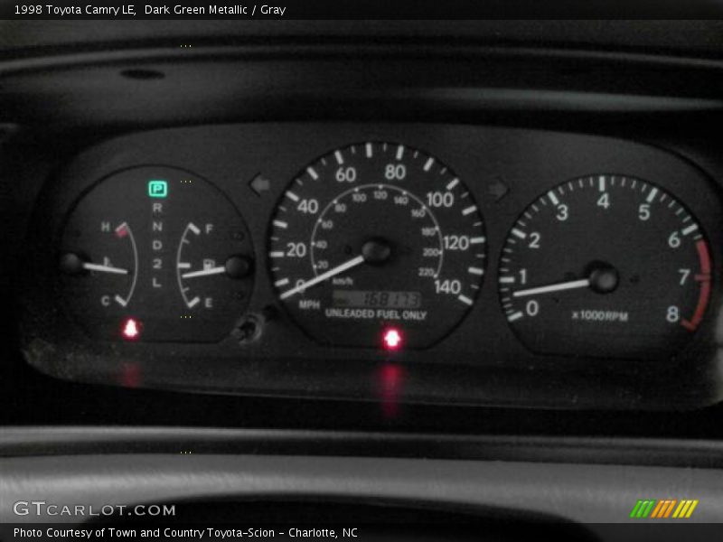 Dark Green Metallic / Gray 1998 Toyota Camry LE
