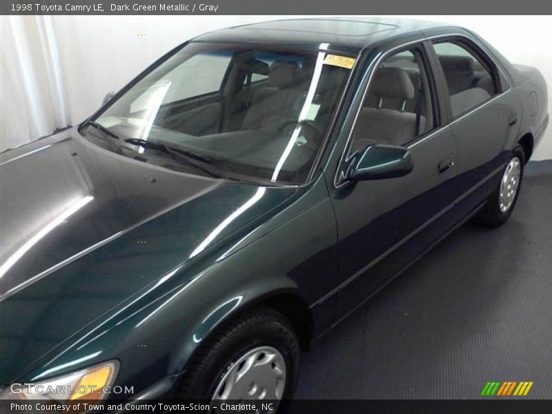 Dark Green Metallic / Gray 1998 Toyota Camry LE