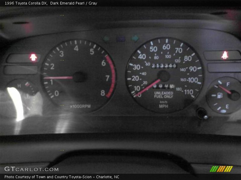 Dark Emerald Pearl / Gray 1996 Toyota Corolla DX
