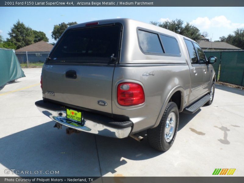 Arizona Beige Metallic / Medium Parchment 2001 Ford F150 Lariat SuperCrew 4x4