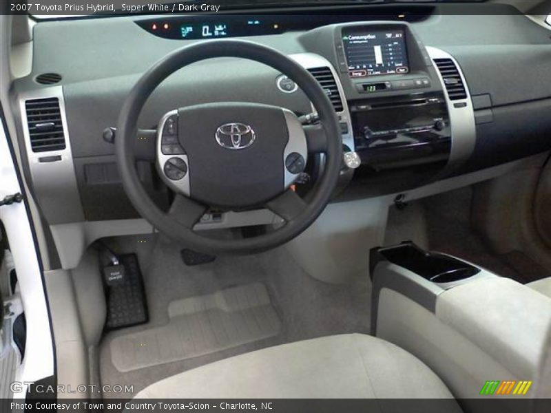 Super White / Dark Gray 2007 Toyota Prius Hybrid
