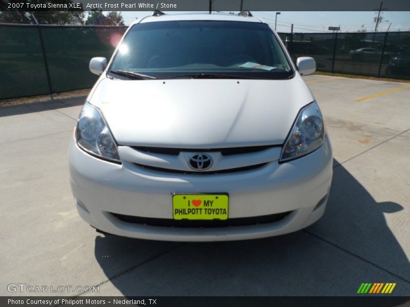 Arctic Frost Pearl White / Stone 2007 Toyota Sienna XLE