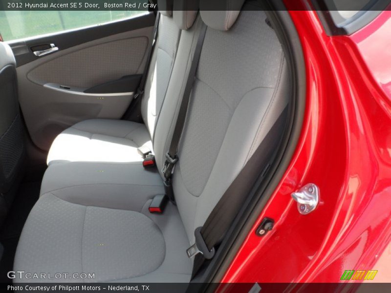 Boston Red / Gray 2012 Hyundai Accent SE 5 Door