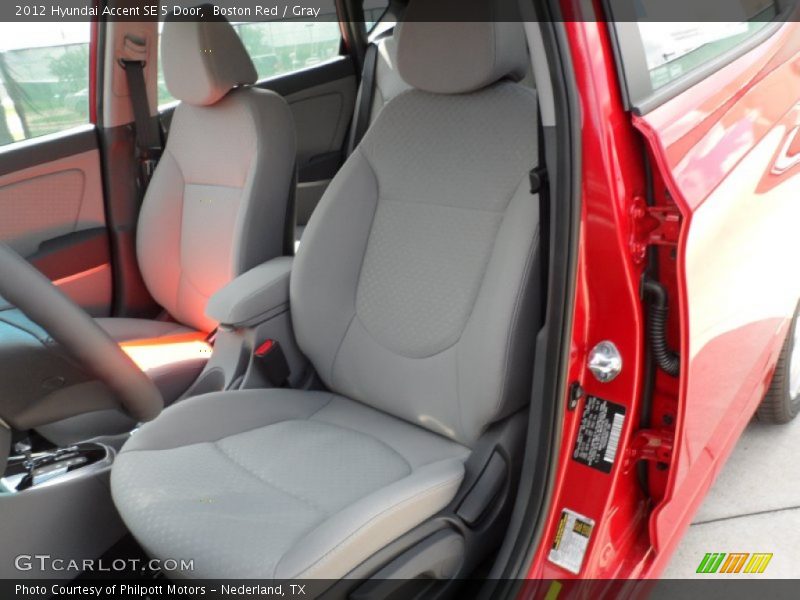 Boston Red / Gray 2012 Hyundai Accent SE 5 Door