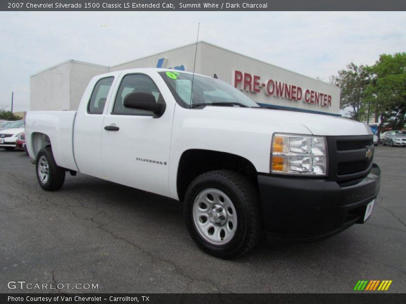 Summit White / Dark Charcoal 2007 Chevrolet Silverado 1500 Classic LS Extended Cab