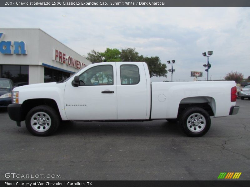 Summit White / Dark Charcoal 2007 Chevrolet Silverado 1500 Classic LS Extended Cab
