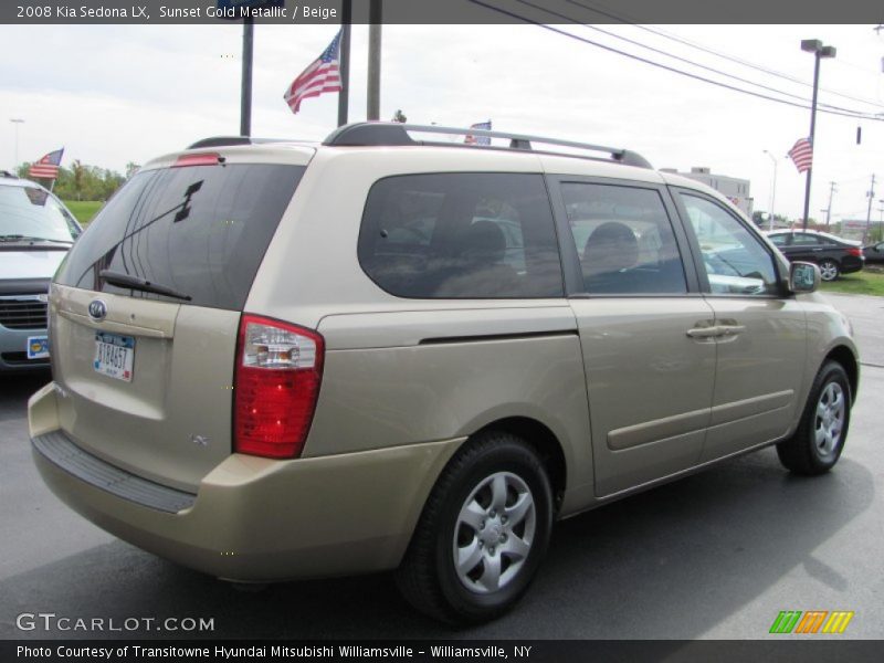 Sunset Gold Metallic / Beige 2008 Kia Sedona LX