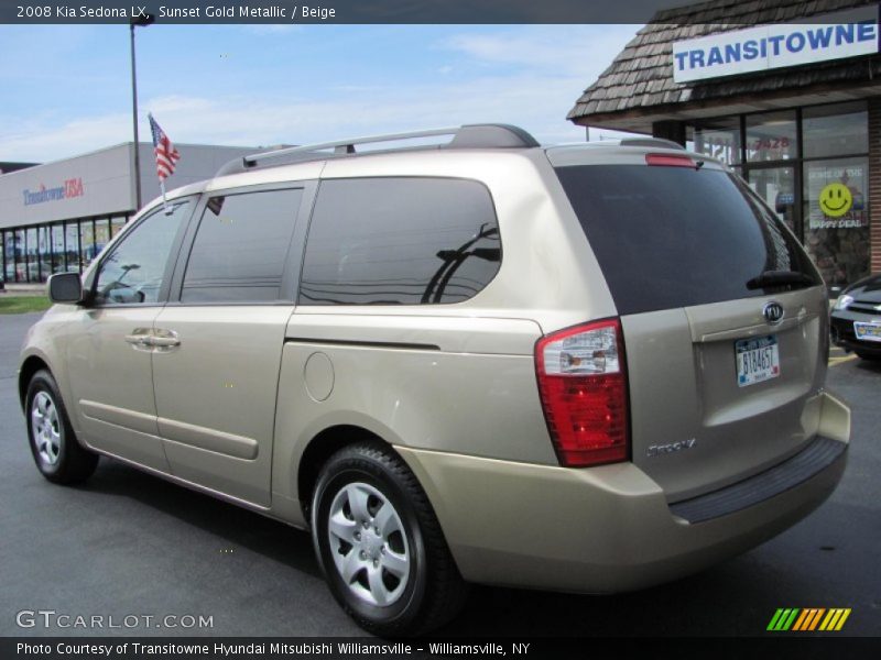 Sunset Gold Metallic / Beige 2008 Kia Sedona LX